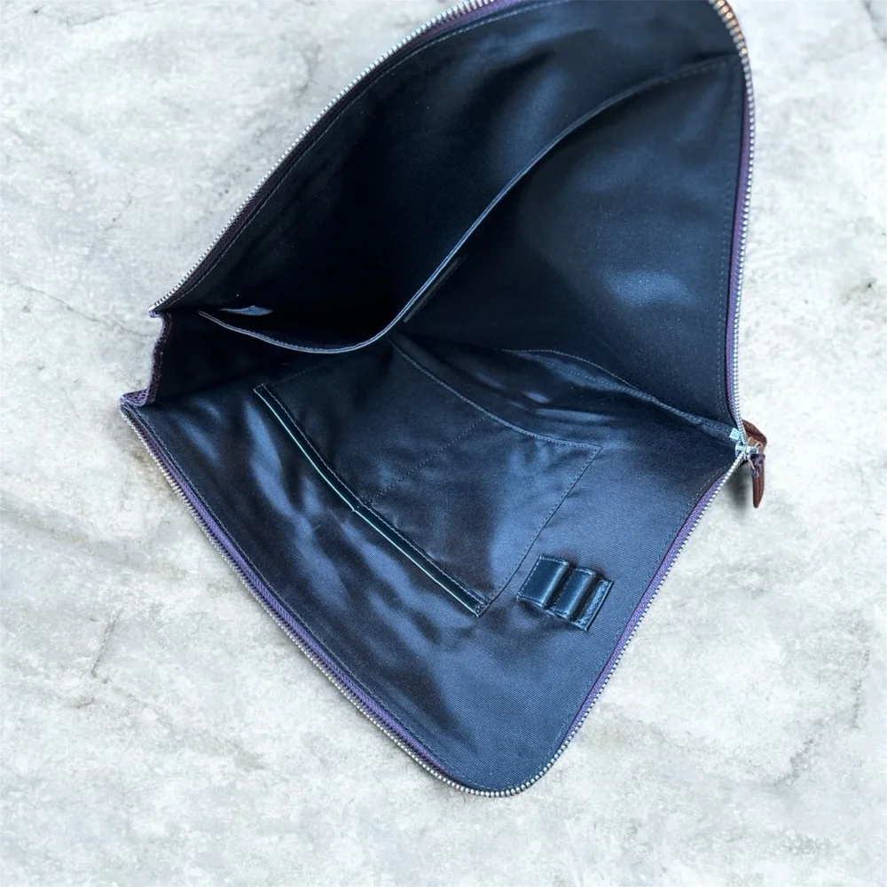 Purple Leather Tablet Storage Case